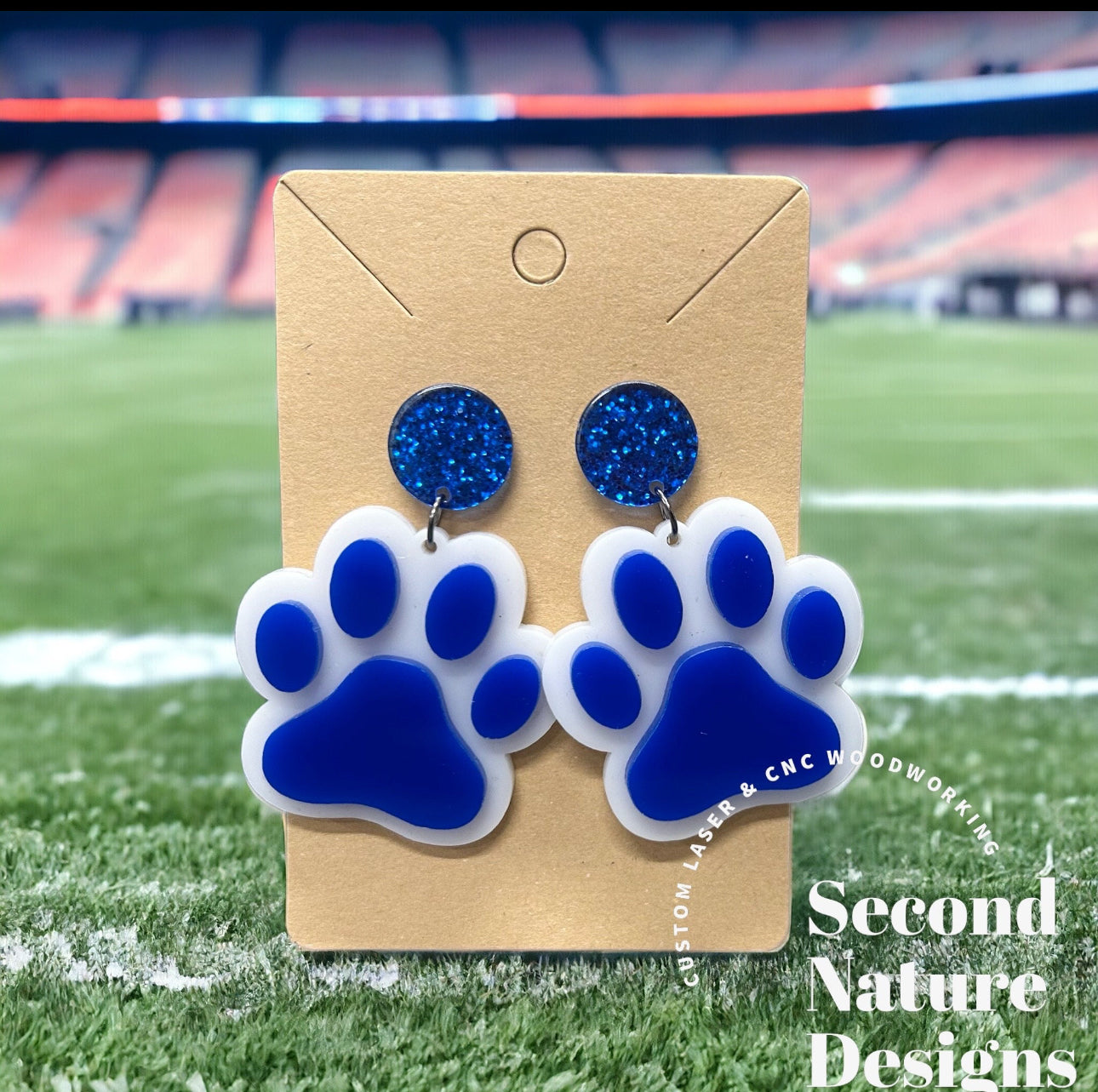 Saint Bridget Acrylic Bulldog Earrings