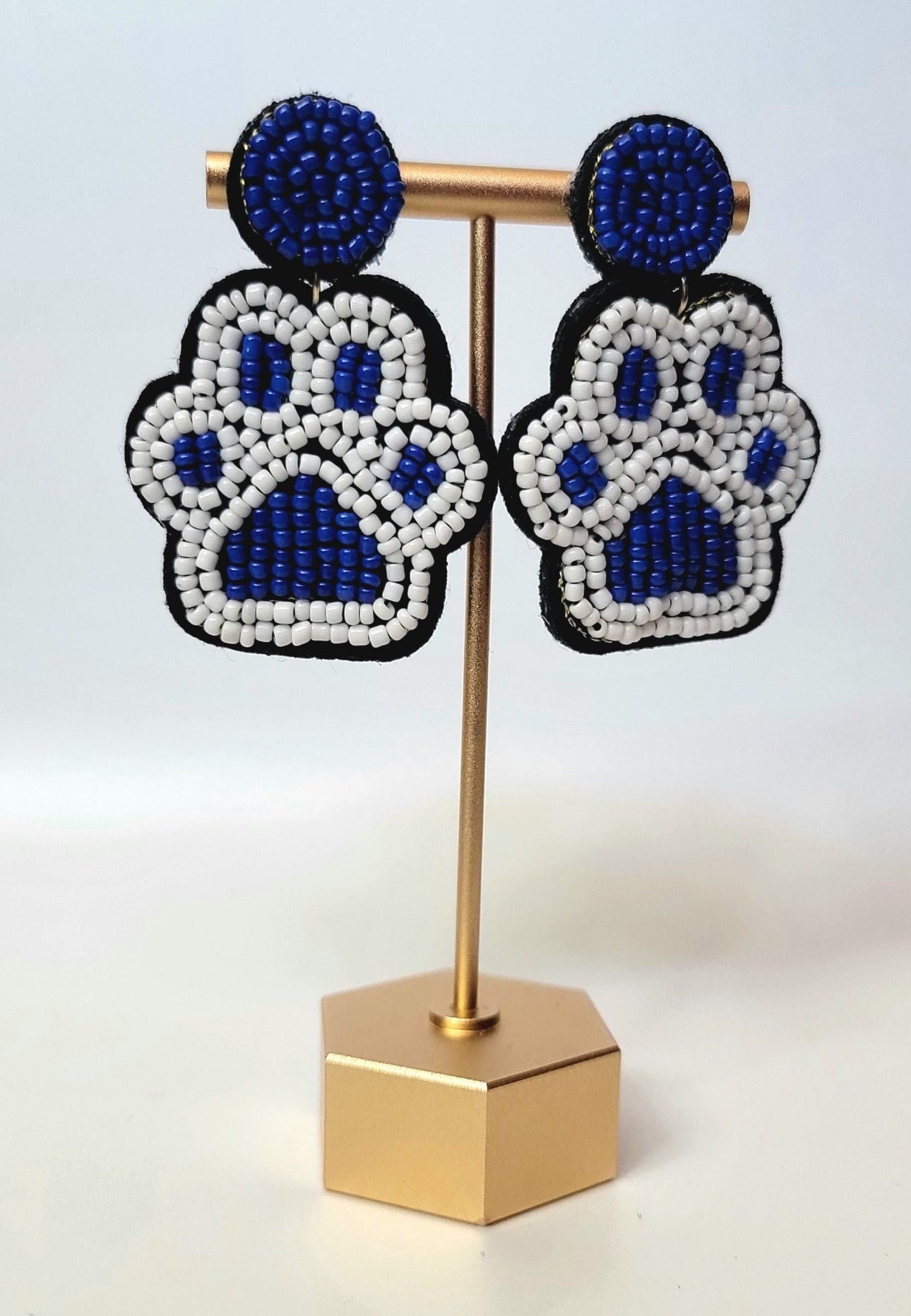 Saint Bridget Beaded Bulldog Earrings