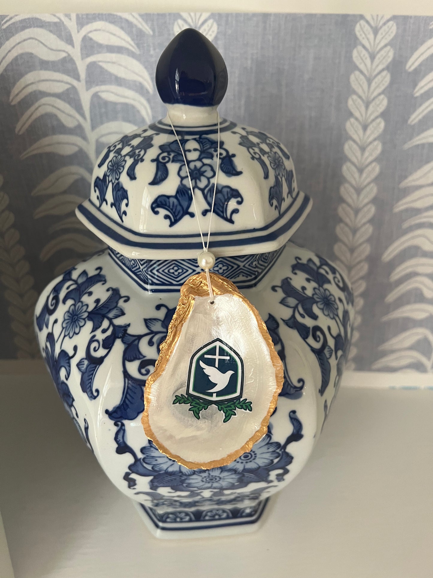 Hand Painted Saint Bridget Oyster Shell