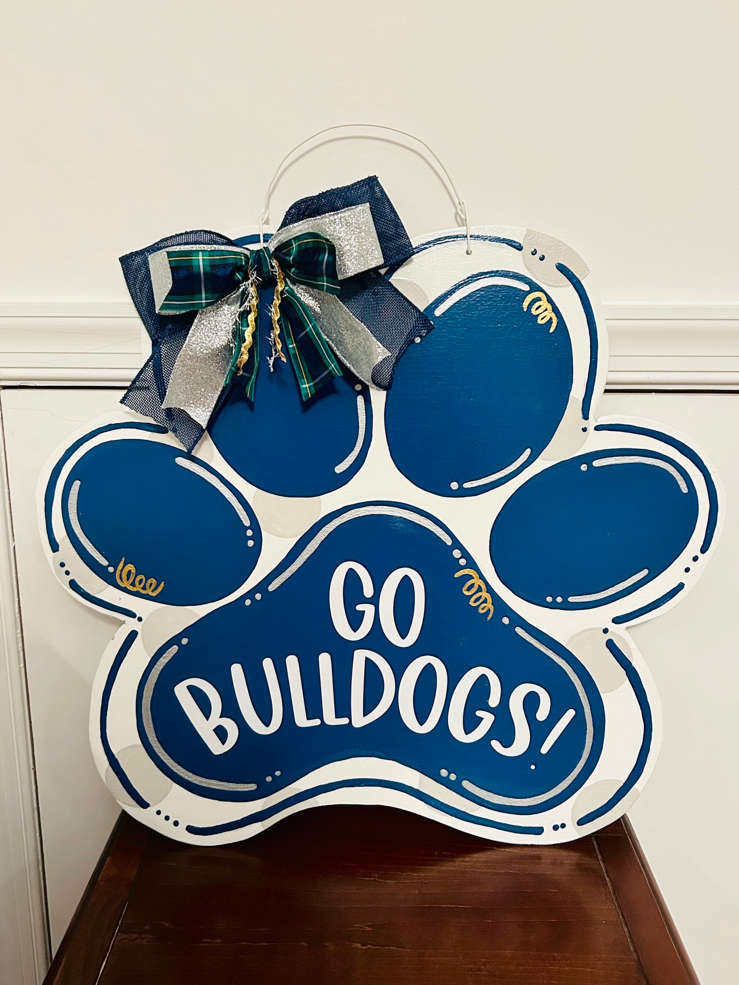 Saint Bridget Bulldog Door Hanger