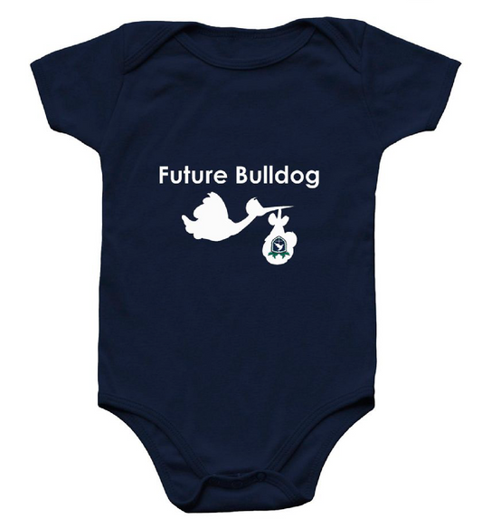 Saint Bridget Future Bulldog - Infant Onesie (Navy Stork)