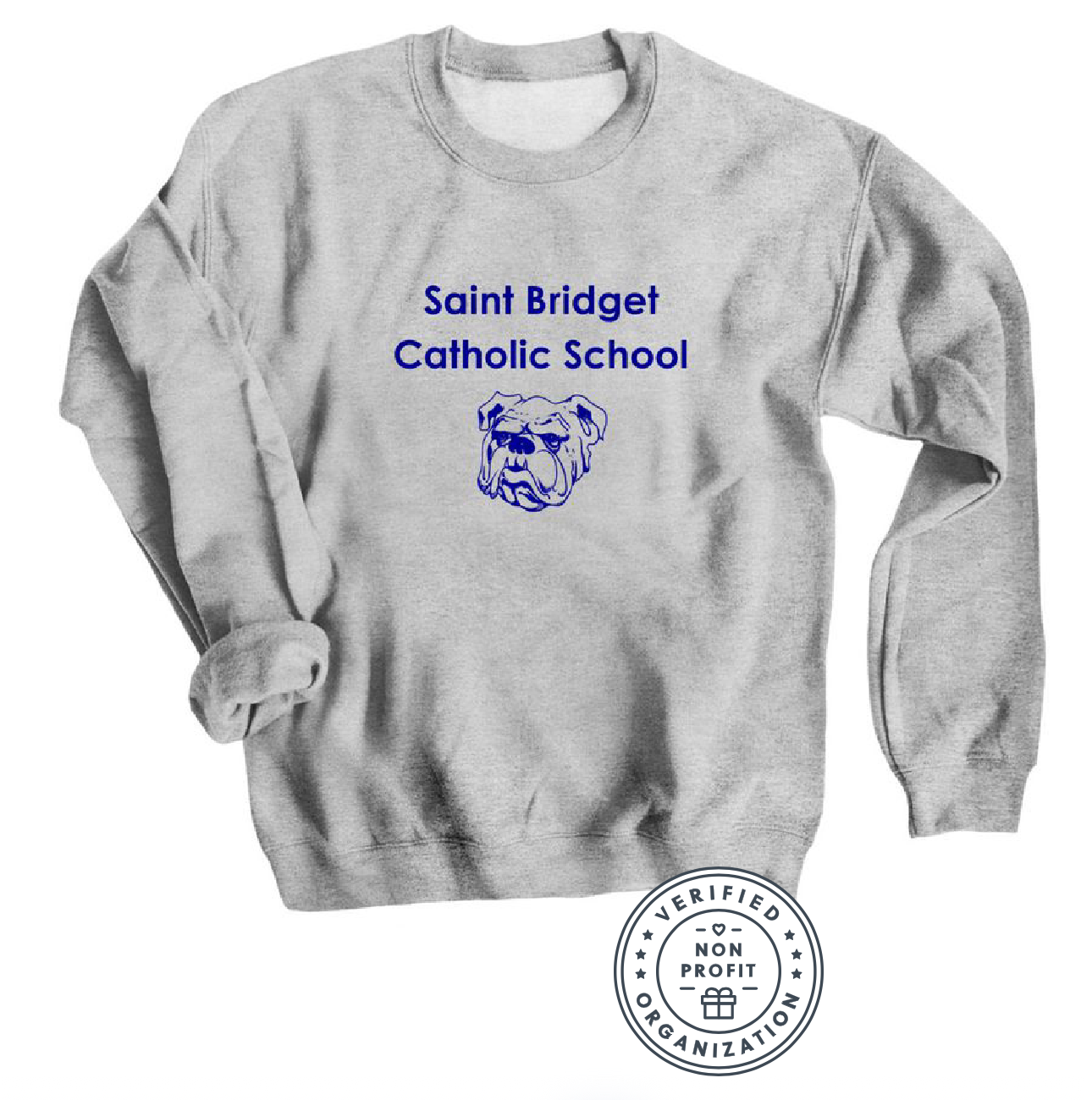 Saint Bridget Bulldogs Logo - Crewneck Sweatshirt