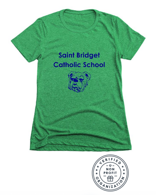Saint Bridget Bulldogs Logo - Womens' Slim Fit Tee