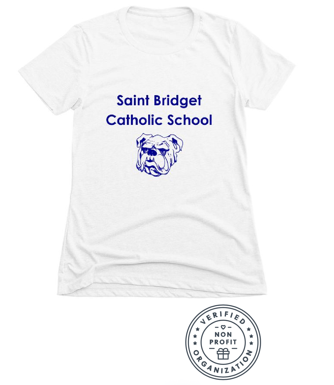 Saint Bridget Bulldogs Logo - Womens' Slim Fit Tee