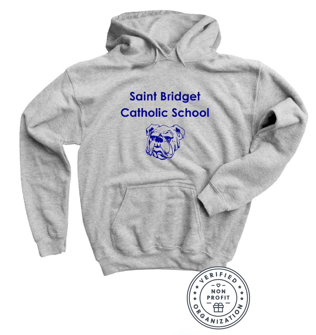 Saint Bridget Bulldogs Logo - Youth Pullover Hoodie