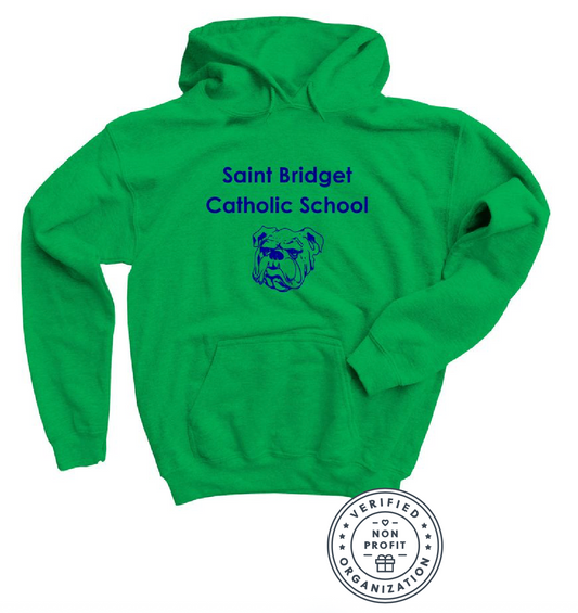 Saint Bridget Bulldogs Logo - Youth Pullover Hoodie