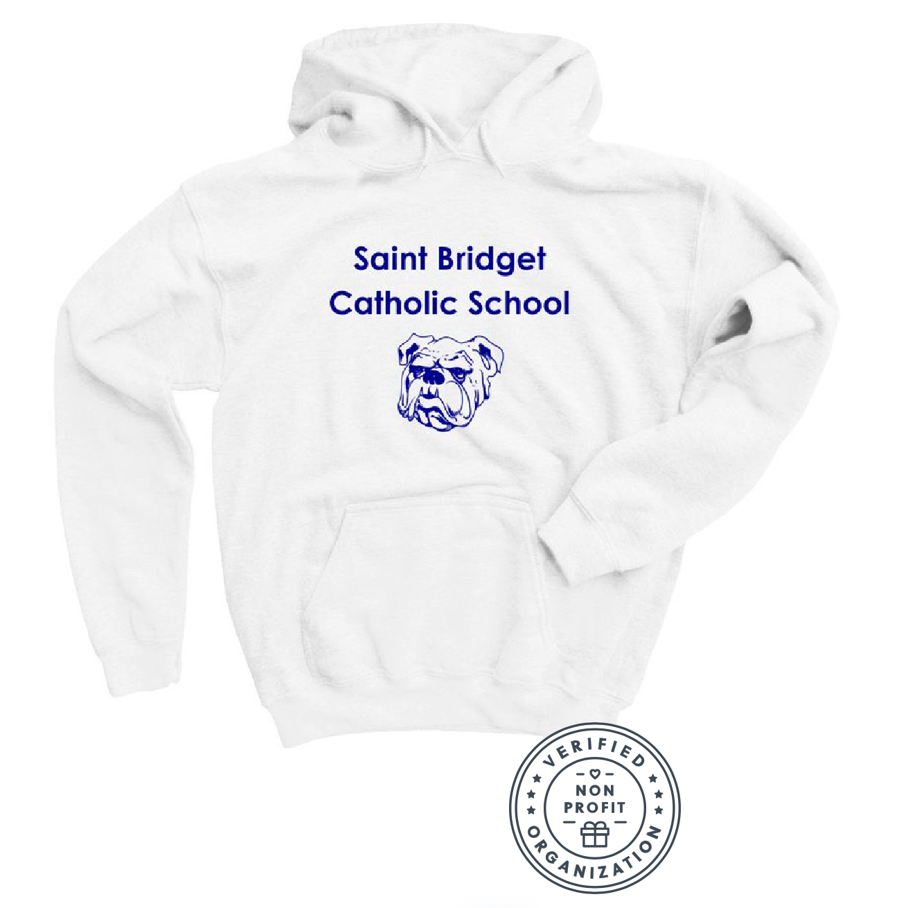 Saint Bridget Bulldogs Logo - Youth Pullover Hoodie