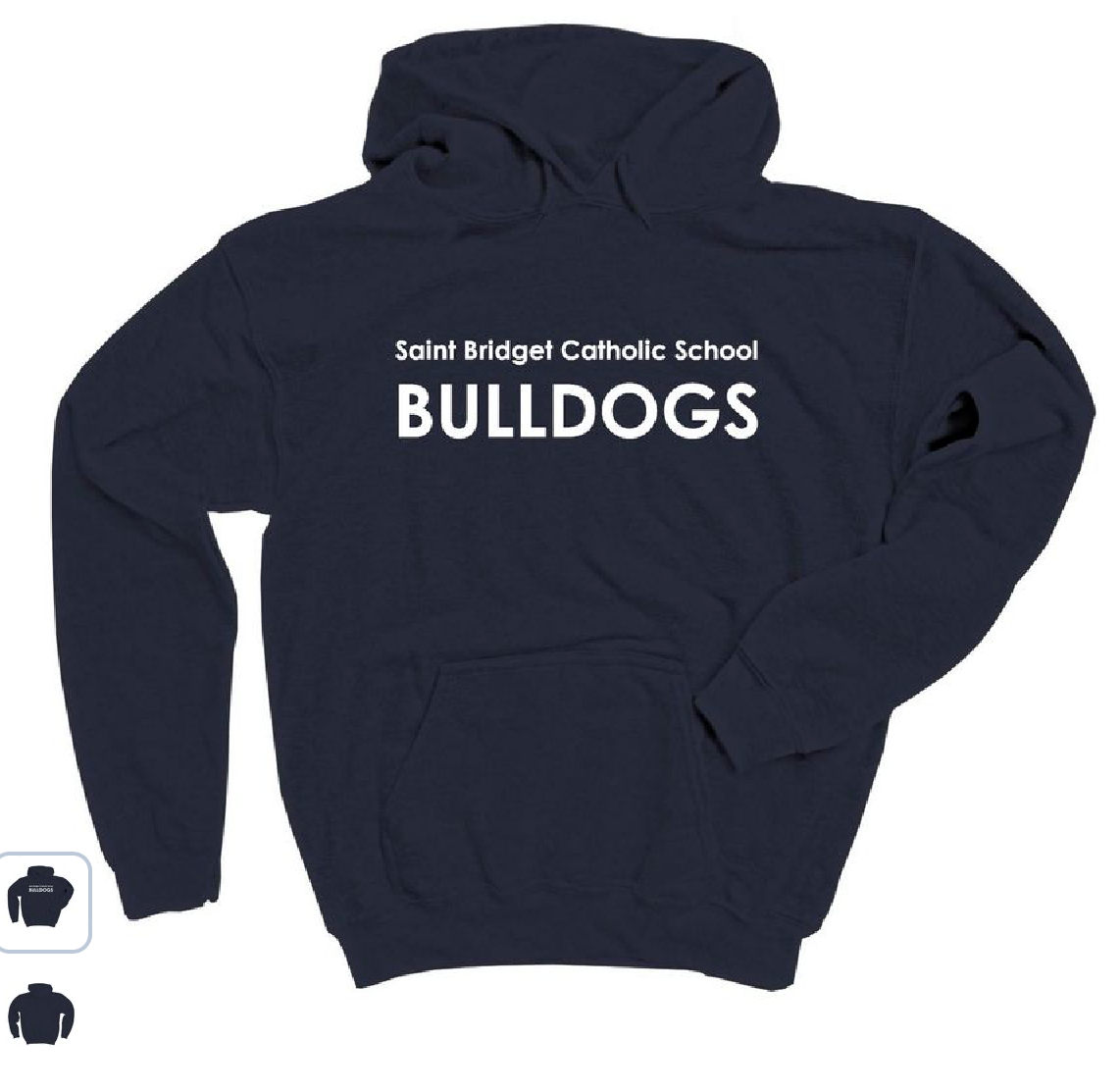 Saint Bridget Bulldogs White Font - Youth Pullover Hoodie