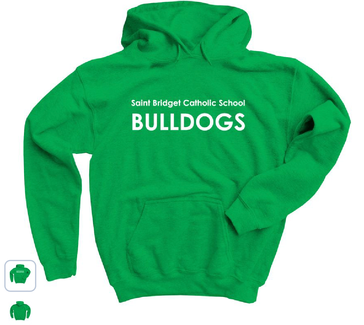 Saint Bridget Bulldogs White Font - Youth Pullover Hoodie