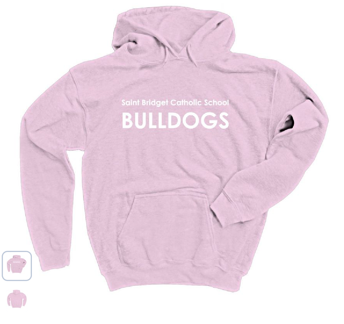 Saint Bridget Bulldogs White Font - Youth Pullover Hoodie