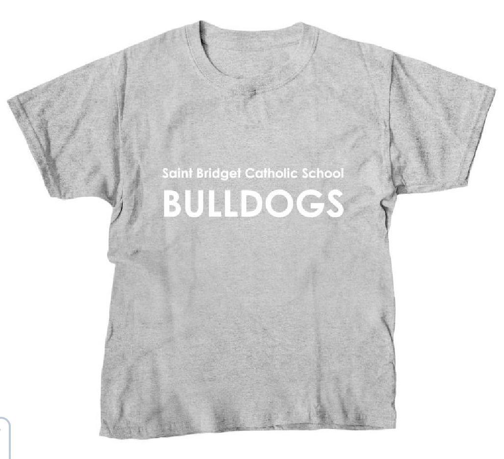 Saint Bridget Bulldogs White Font - Youth Unisex Tee