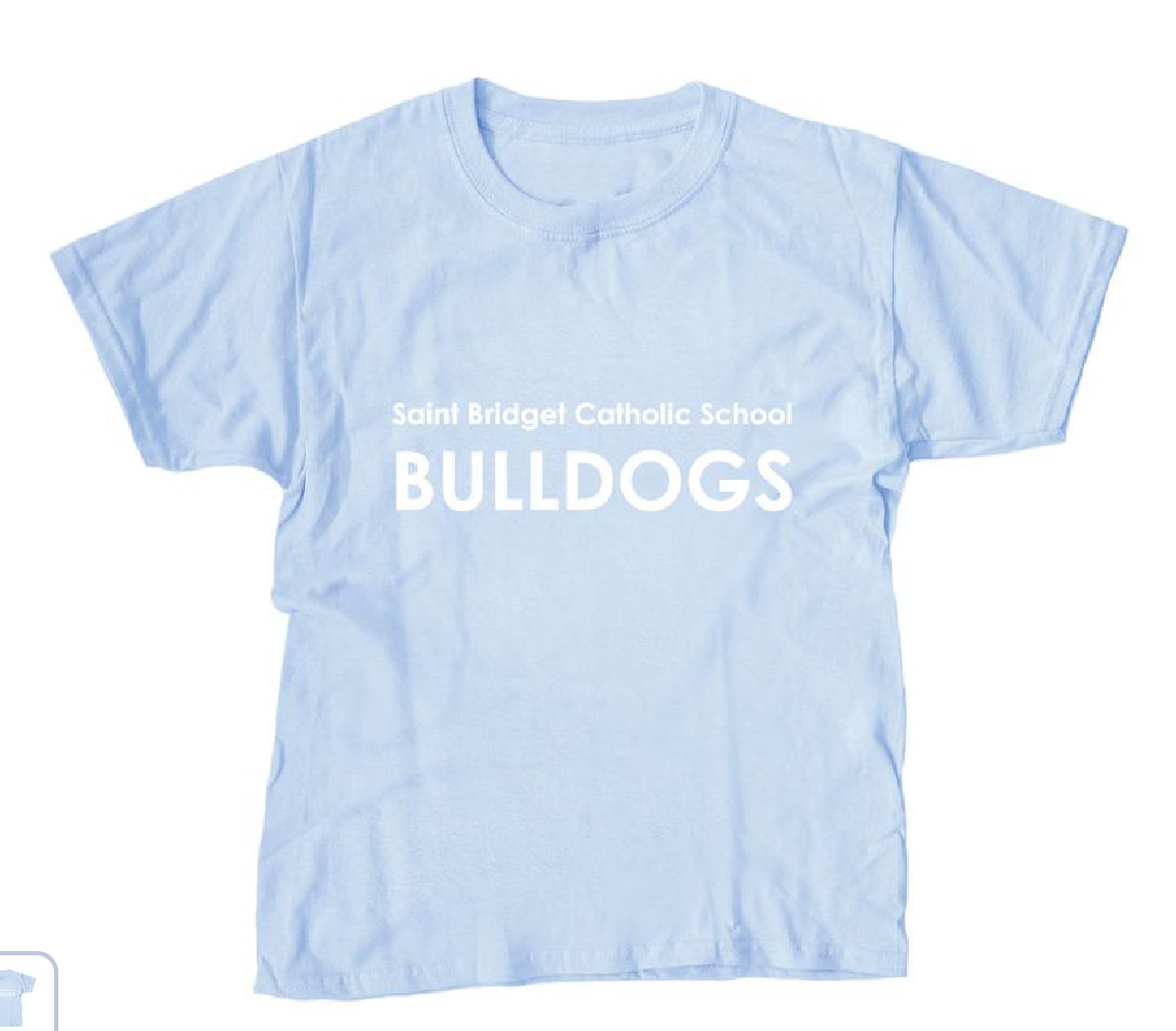 Saint Bridget Bulldogs White Font - Youth Unisex Tee