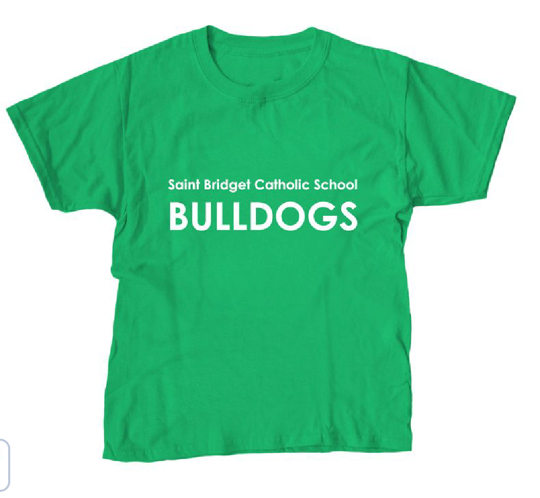 Saint Bridget Bulldogs White Font - Youth Unisex Tee