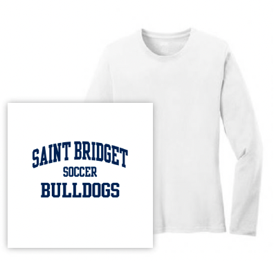 Saint Bridget Soccer - Port & Company Ladies' Long Sleeve Core Cotton Tee