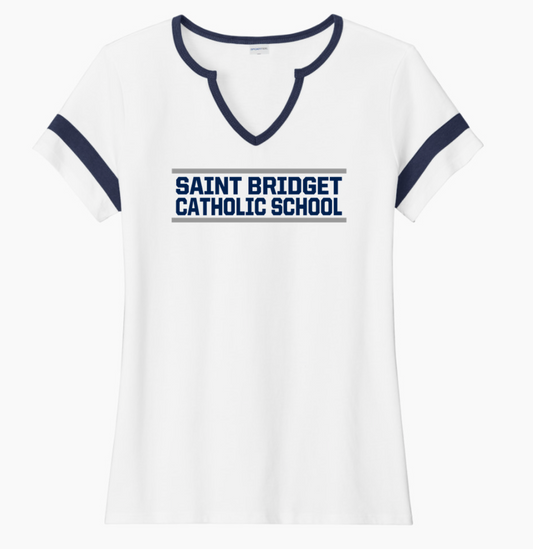 Saint Bridget Bulldogs Sport-Tek Women's Halftime Notch-Neck Short-Sleeve T-Shirt