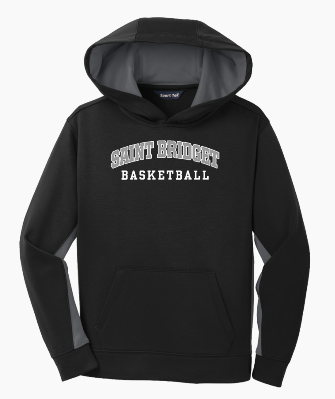 Saint Bridget Basketball Sport-Tek Youth Sport-Wick Fleece Colorblock Hooded Pullover