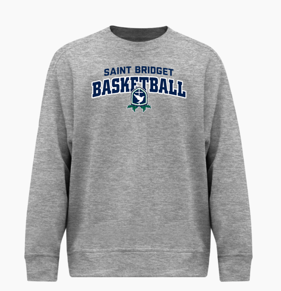 Saint Bridget Basketball BSN SPORTS Youth Cotton Rich Fleece Crew Neck