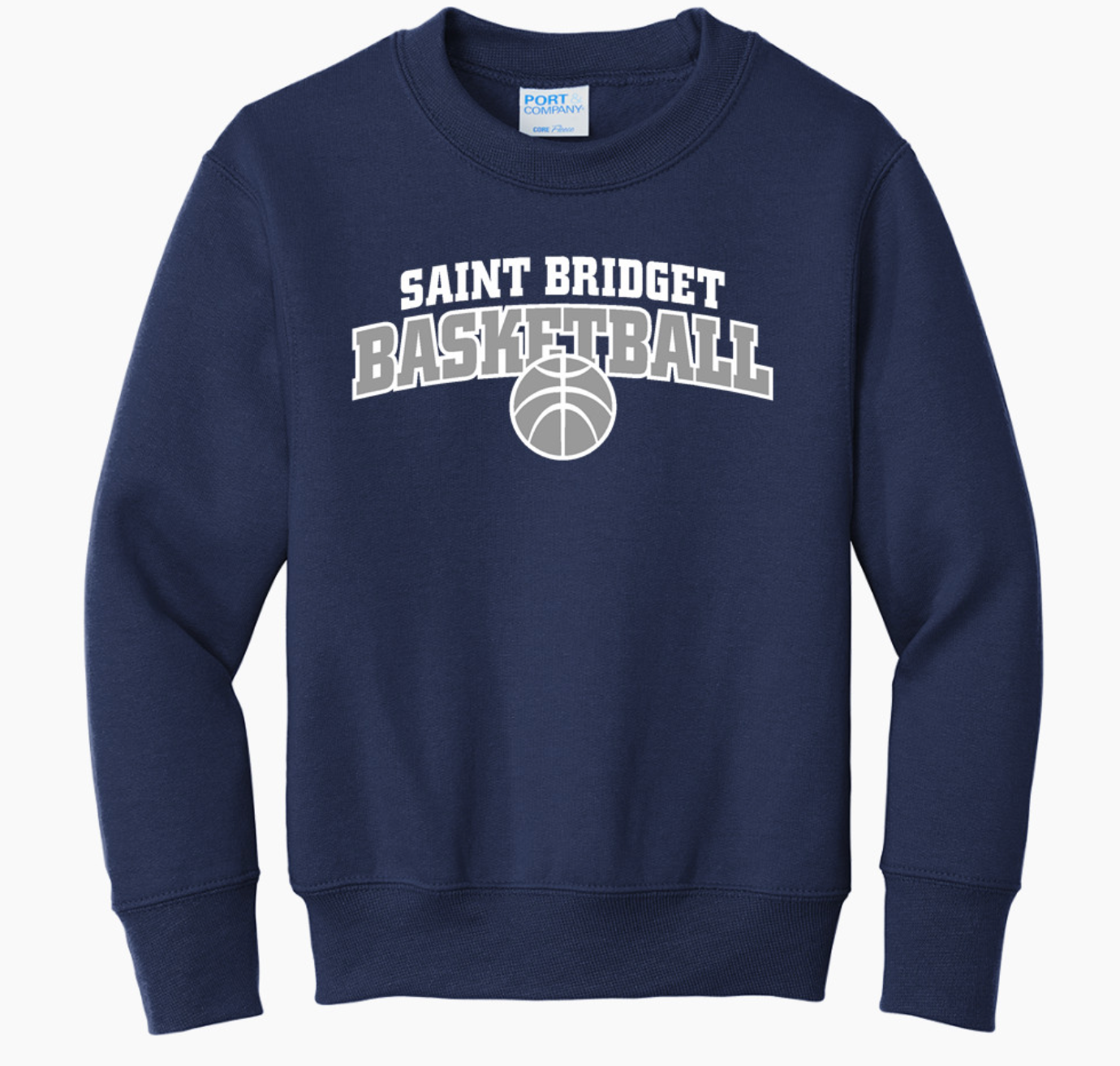 Saint Bridget Port & Company Youth Core Fleece Crewneck Sweatshirt