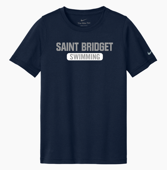 Saint Bridget Swimming Nike Youth Swoosh Sleeve rLegend Tee