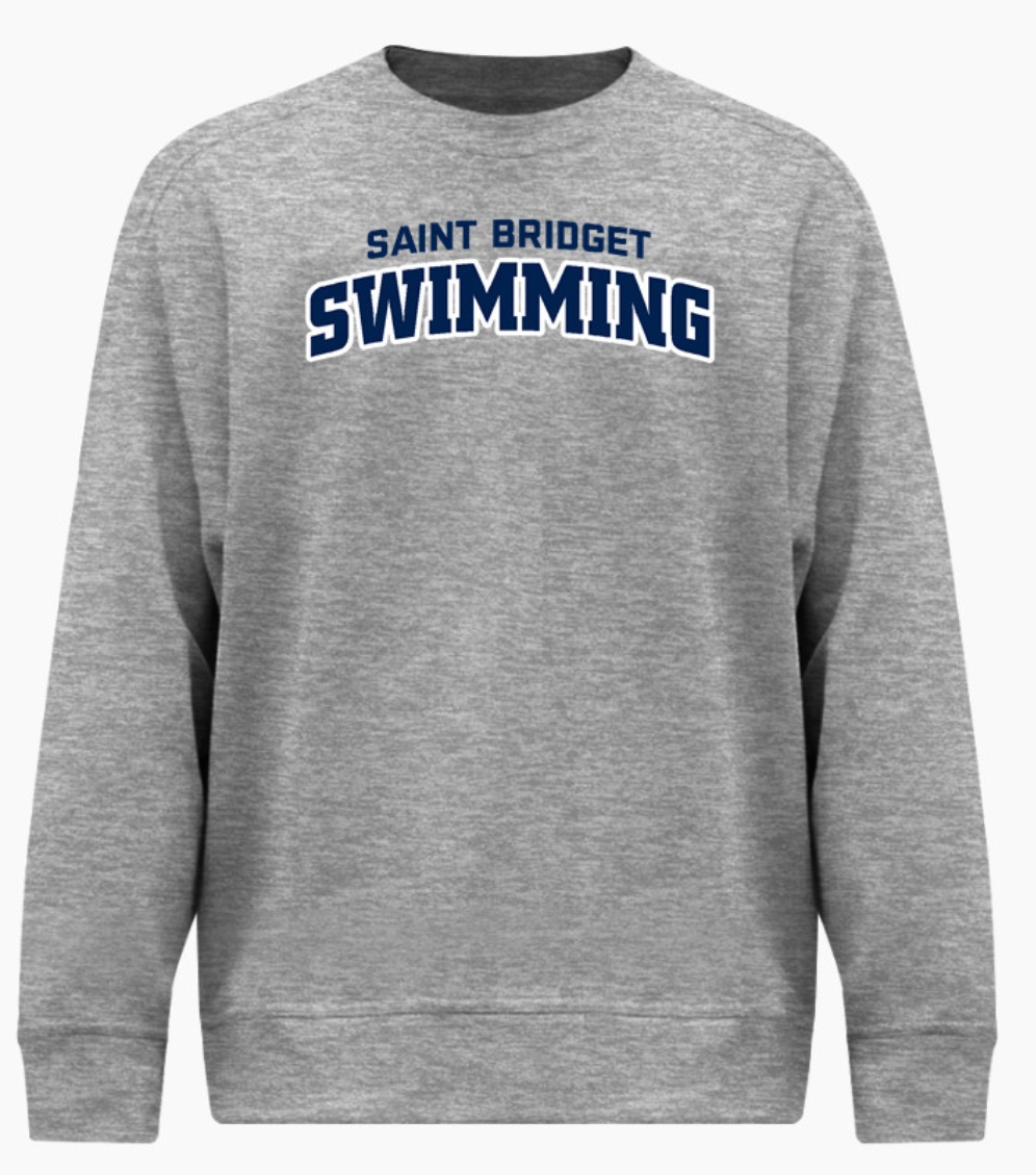 Saint Bridget Swimming BSN SPORTS Youth Cotton Rich Fleece Crew Neck