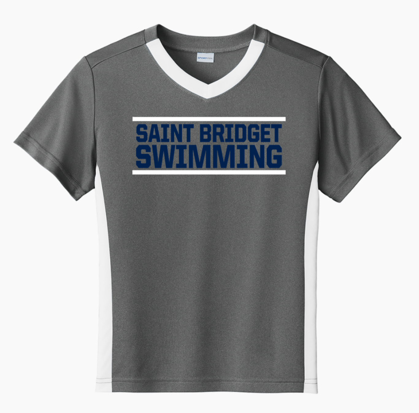 Saint Bridget Swimming Sport-Tek Youth Competitor United Short-Sleeve V-Neck Tee