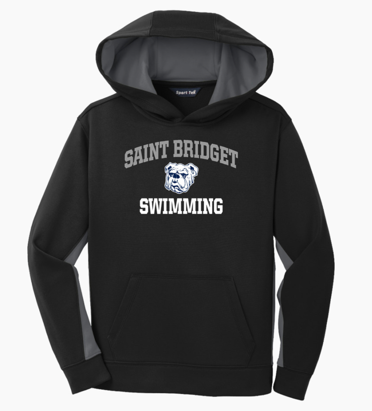 Saint Bridget Swimming Sport-Tek Youth Sport-Wick Fleece Colorblock Hooded Pullover