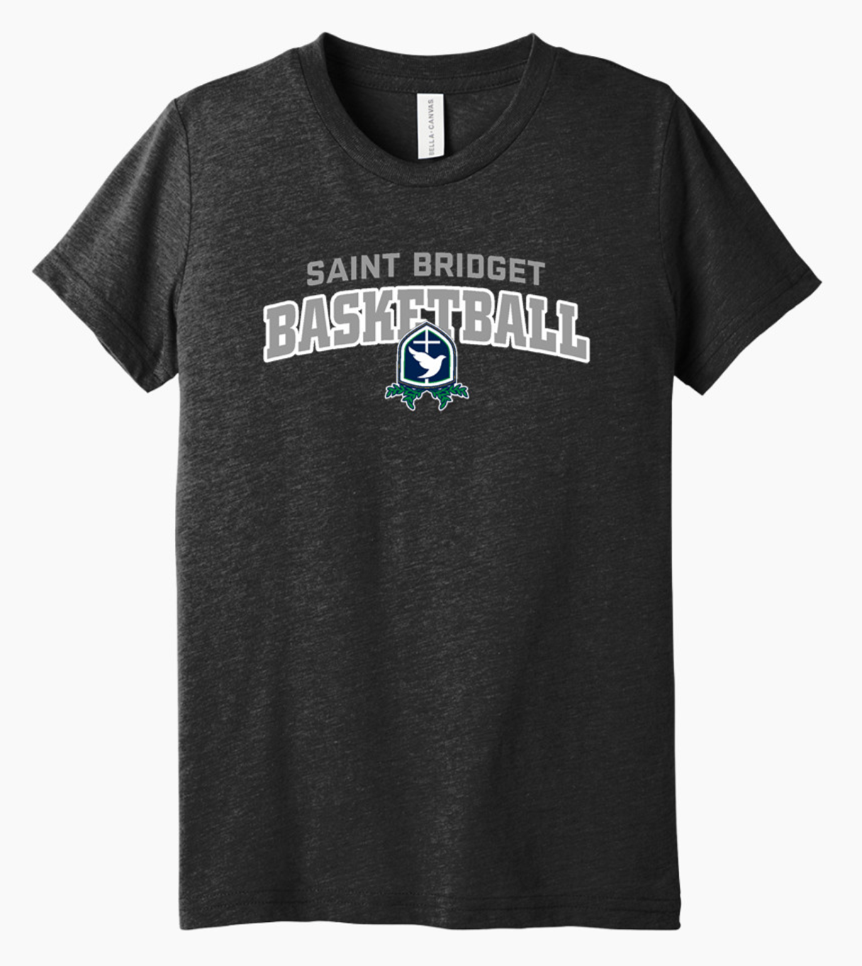 Saint Bridget Basketball Bella+Canvas Youth Triblend SS Tee